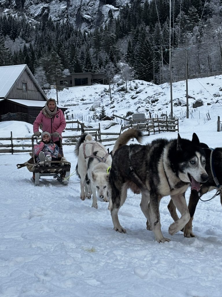 winteractiviteit in Noorwegen met de husky