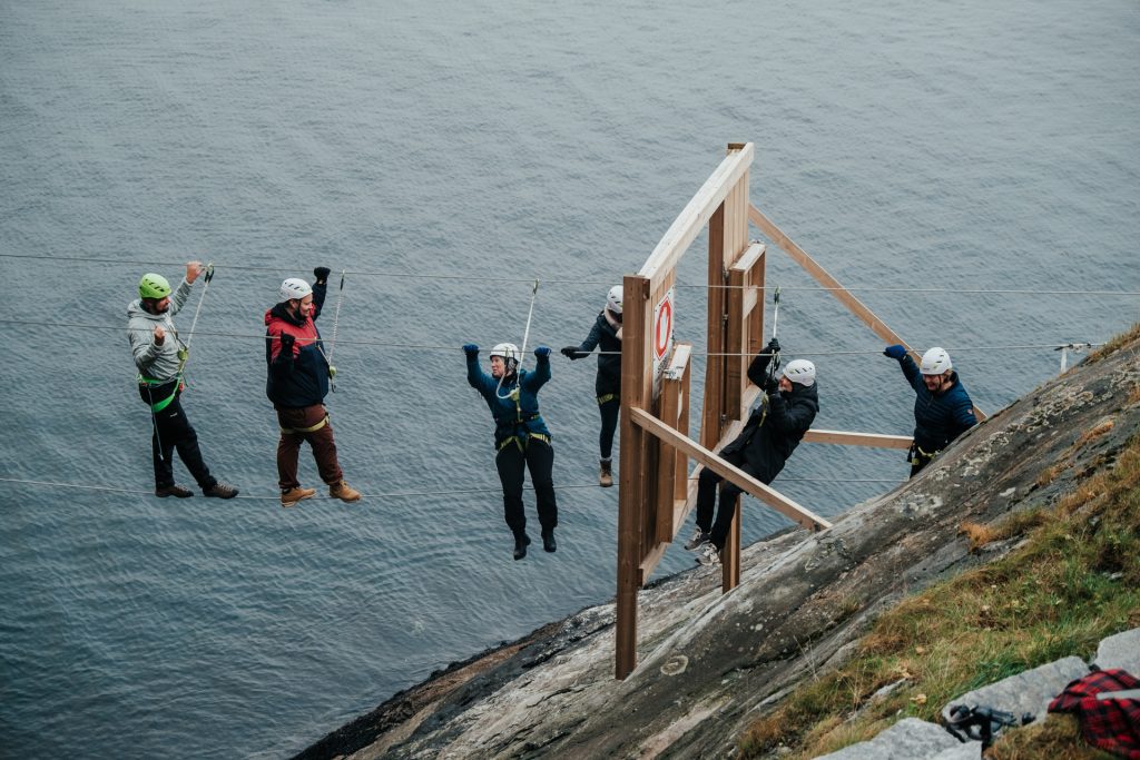 Via Ferrata tijdens zakelijke reis in Noorwegen
