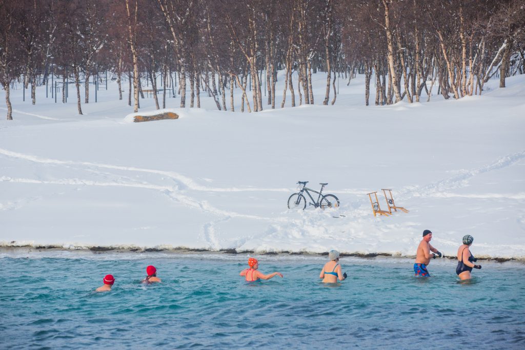 Ijsbaders in Tromsø