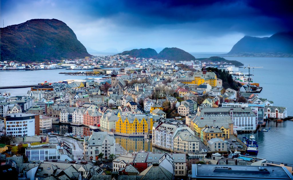 Uitzicht over Ålesund