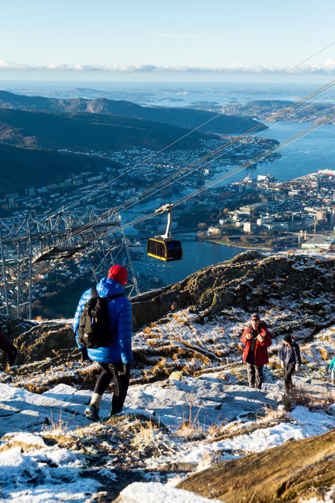 Winterse uitzicht vanaf Ulriken
